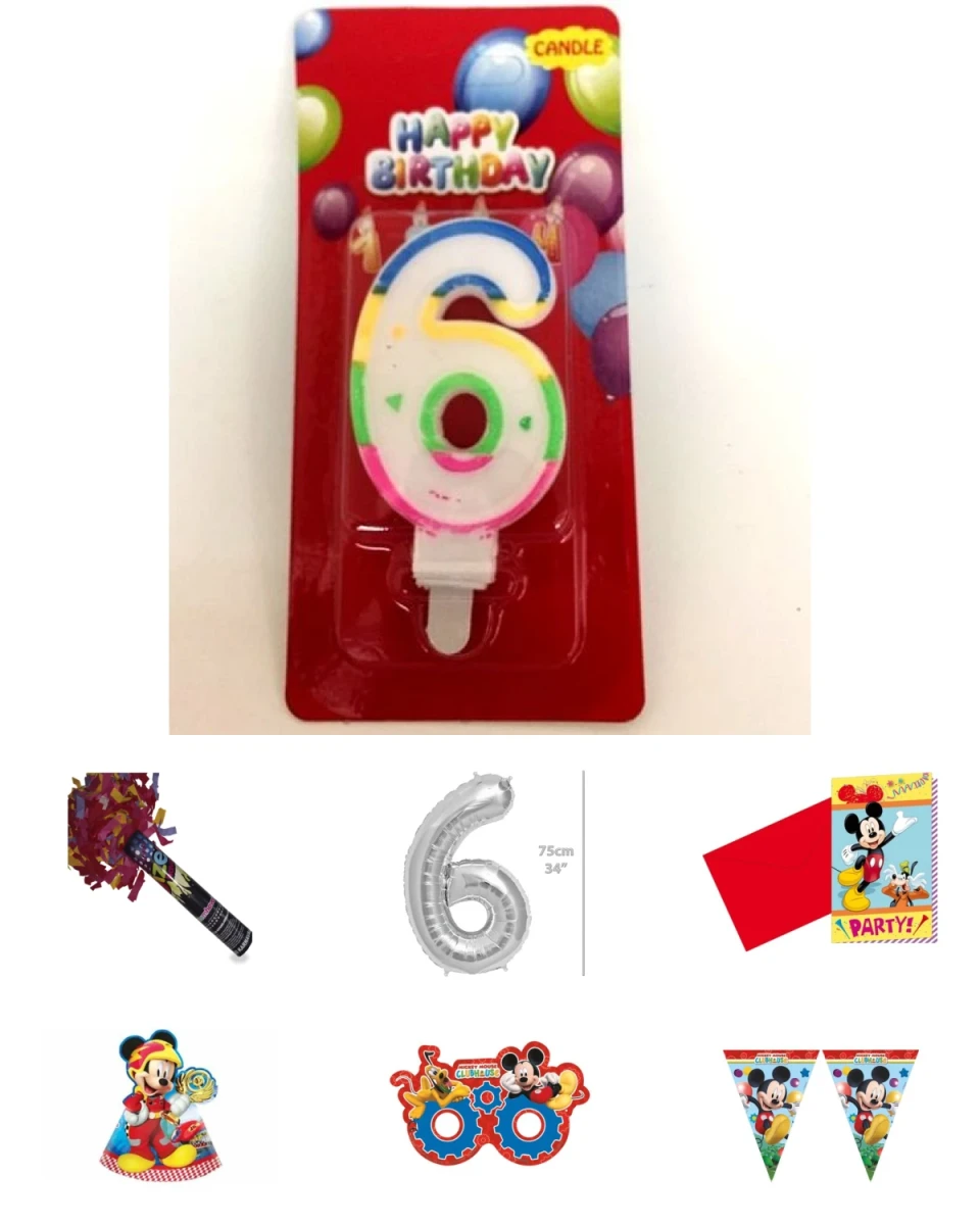 6 Yaş Erkek Mickey Doğum Günü Seti