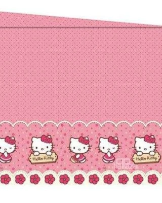 Hello Kitty Plastik Masa Örtüsü