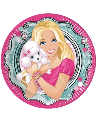 Elegant Barbie Kağıt Tabak