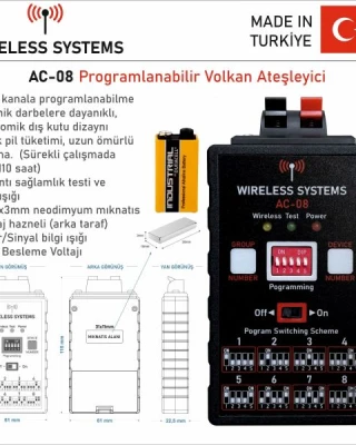 Volkan Ateşleyici Kumandası Alıcısı AC-08