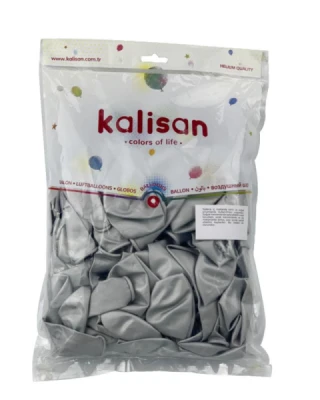 12 inç Metalik Silver Balon