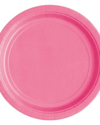 Pembe Pastel Renk 23 Cm Kağıt Tabak (8 Adet)