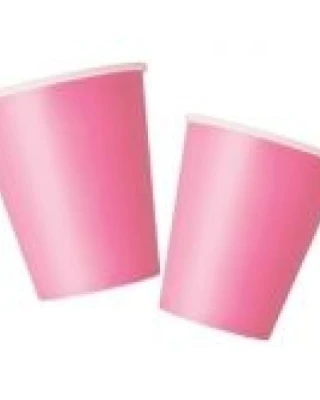 Pembe Pastel Renk Kağıt Bardak (8 Adet)