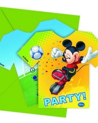 Mickey Goal Parti Davetiyesi ve Zarf