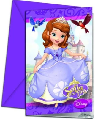 Sofia The First Parti Davetiyesi ve Zarf