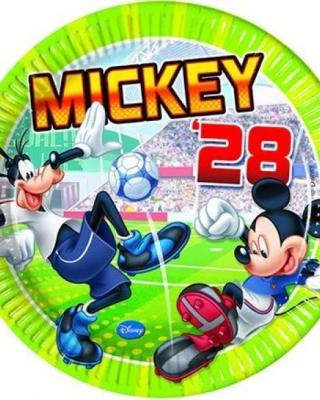 Mickey Goal Kağıt Tabak