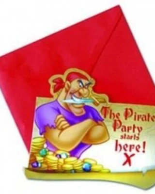 Pirate Parti Davetiyesi ve Zarf