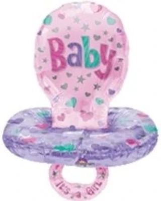 Multi Balloon Baby Pacifier Girl Anagram Folyo Balon