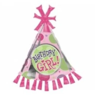 Supershape Birthday Girl Party Hat Anagram Folyo Balon