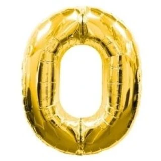 40 İnc Folyo Rakam 0 Altın