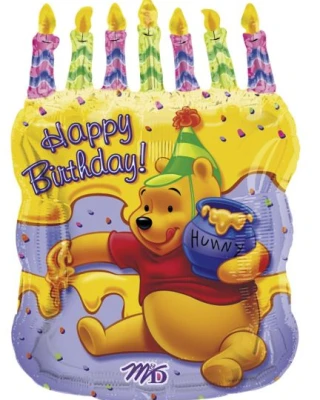 Supershape Winnie The Pooh Doğum Günü Pastası Anagram Folyo Balon