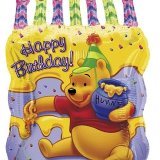 Supershape Winnie The Pooh Doğum Günü Pastası Anagram Folyo Balon