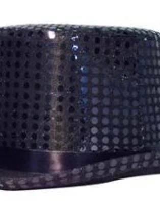Sihirbaz Şapkası Pullu - Siyah