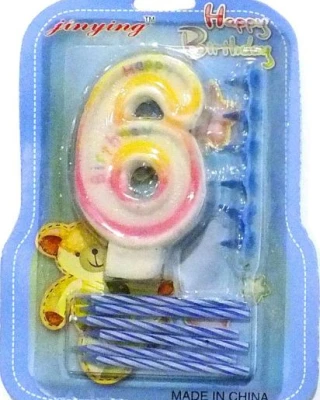 Rakam Mum Alternatif 6 Yaş Mavi