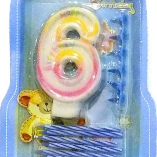 Rakam Mum Alternatif 6 Yaş Mavi