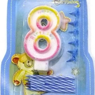 Rakam Mum Alternatif 8 Yaş Mavi