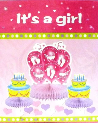 Its A Girl Pasta Petek Süs