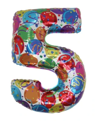 40 İnc Folyo Rakam 5 Party