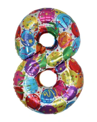 40 İnc Folyo Rakam 8 Party