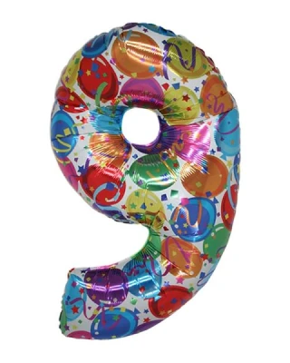 40 İnc Folyo Rakam 9 Party