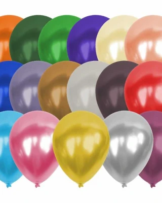 RENGARENK KARIŞIK METALİK BALON 100'LÜ