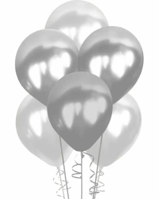 GÜMÜŞ METALİK BALON 100'LÜ (SİLVER)