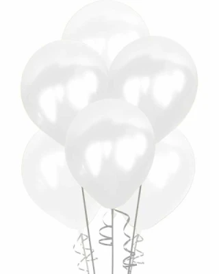 BEYAZ METALİK BALON 100'LÜ