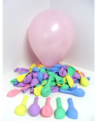 Karışık Makaron Balon 100 Lü Kalisan