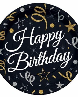 Happy Bırthday Sparklıng Tabak