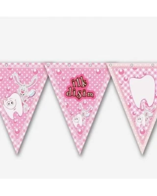 İlk Dişim Bayrak Set (PEMBE)
