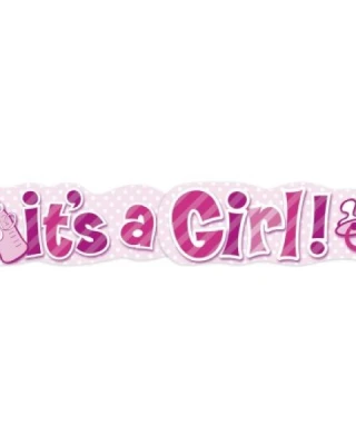 It's a Girl Banner Yazı (PEMBE)