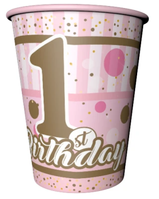 Bırthday 1 Yaş Bardak (Pembe)