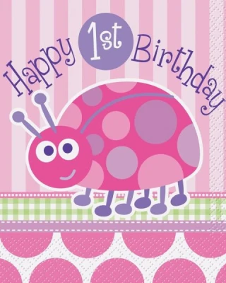 Happy Bırthday Ladybug Peçete