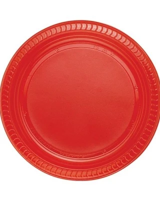 Kırmızı Pastel Renk Tabak 25 Li