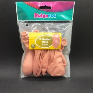 Metalik Golden Rose Balon 20 Li