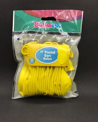 Sarı Pastel Balon 25 li