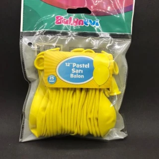 Sarı Pastel Balon 25 li