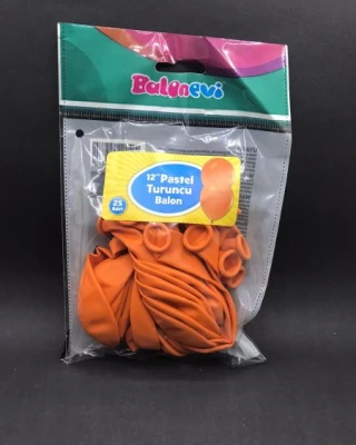 Turuncu Pastel Balon 25 Li