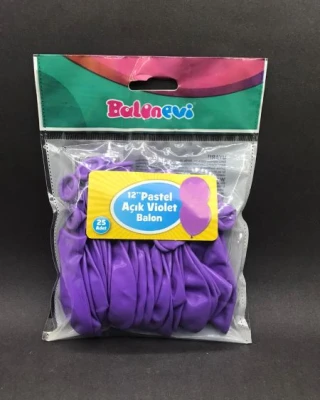Açık Violet Pastel Balon 25 Li