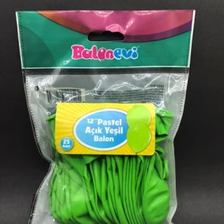 Açık Yeşil Pastel Balon 25 Li