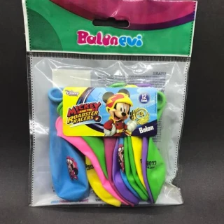Mickey Mouse Baskılı Balon 12'li