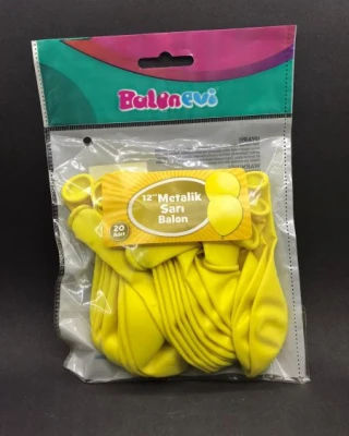 Metalik Sarı Balon 20 Li