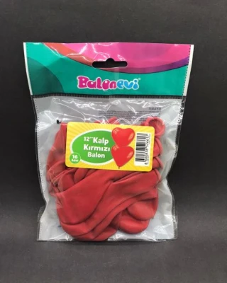 Kırmızı Kalp Balon 16 Lı
