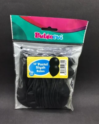 Siyah Pastel Balon 25 Li