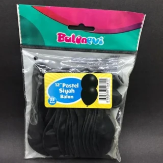 Siyah Pastel Balon 25 Li