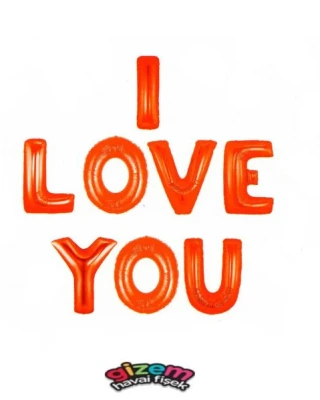 I Love You Folyo Balon Seti