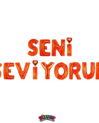 Seni Seviyorum Folyo Balon Seti