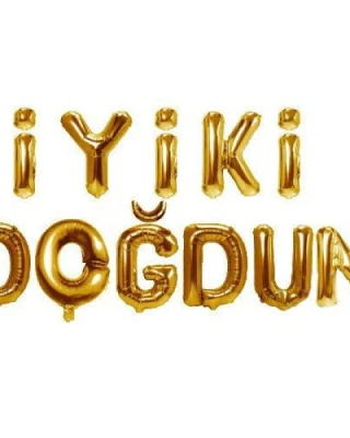 İyiki Doğdun Altın Harf Folyo Balon