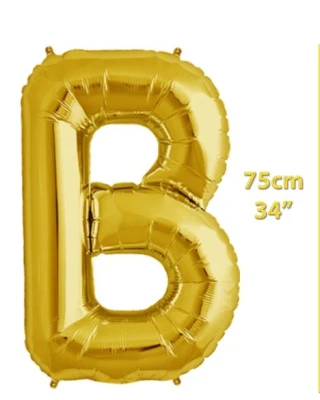 Folyo Harf B Gold Balon 34 İnç