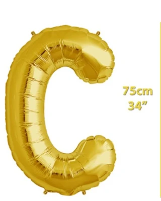 Folyo Harf C Gold Balon 34 İnç